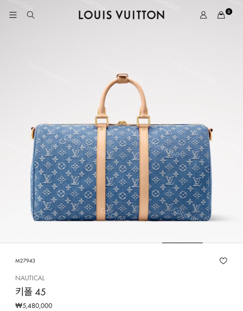 루이비통 데님 키폴45