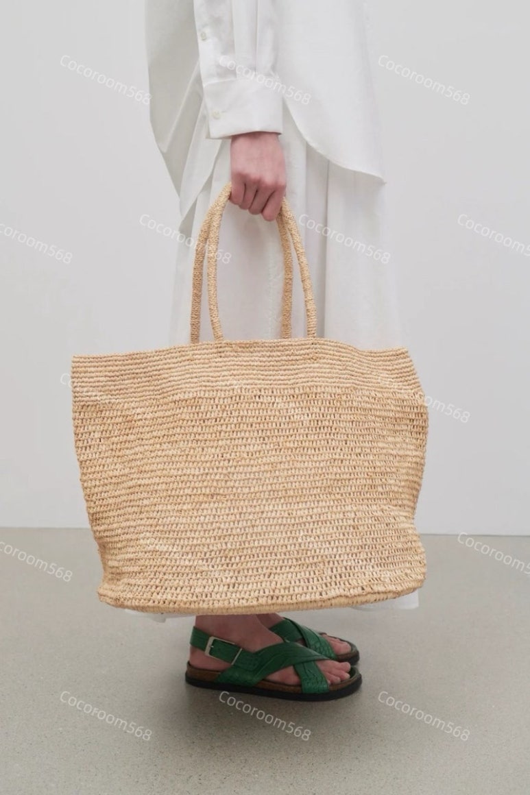 THE 로우 오리건 라피아 숄더백